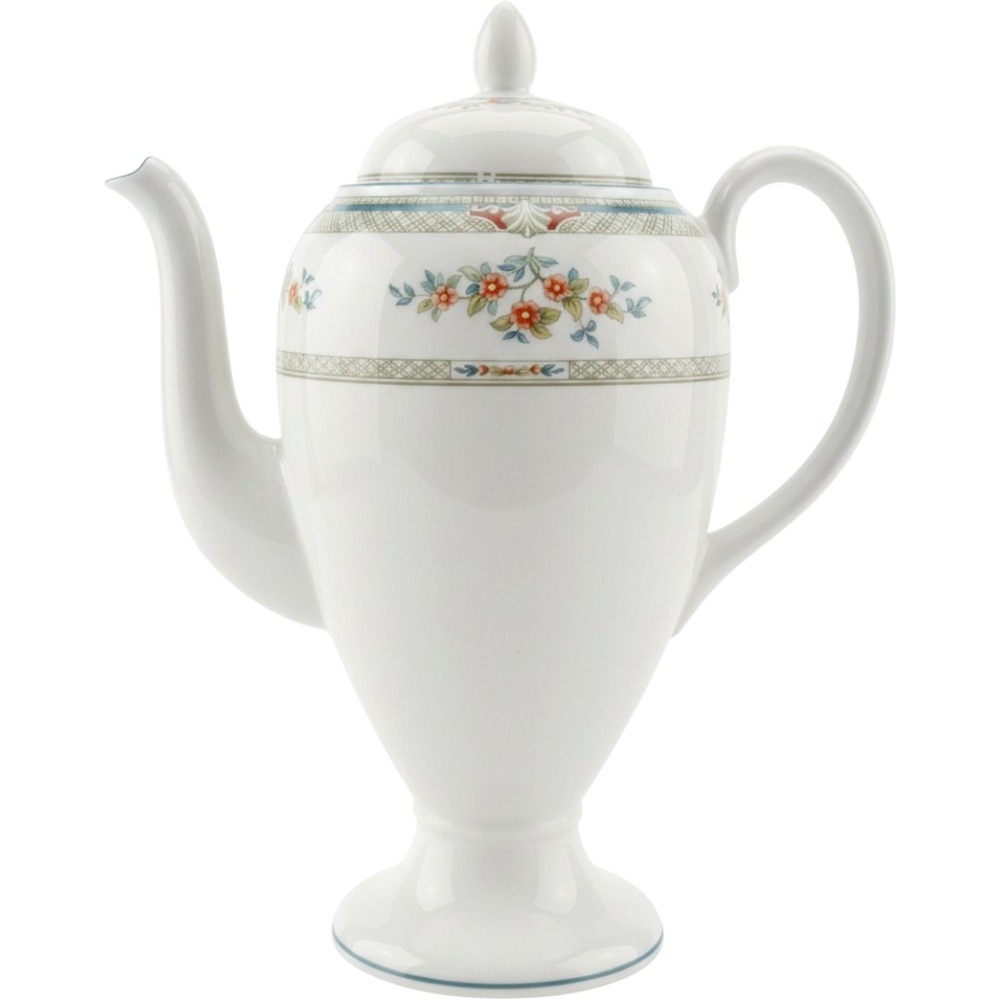 Wedgwood Hampshire R4668 Bone China Coffee Pot with Lid Made in England Floral